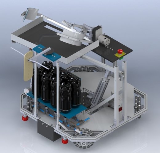 Holonomic drive robot全向轮机器人车式缩略图